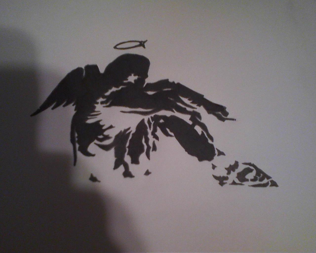 dark angel that I drew just with a pen