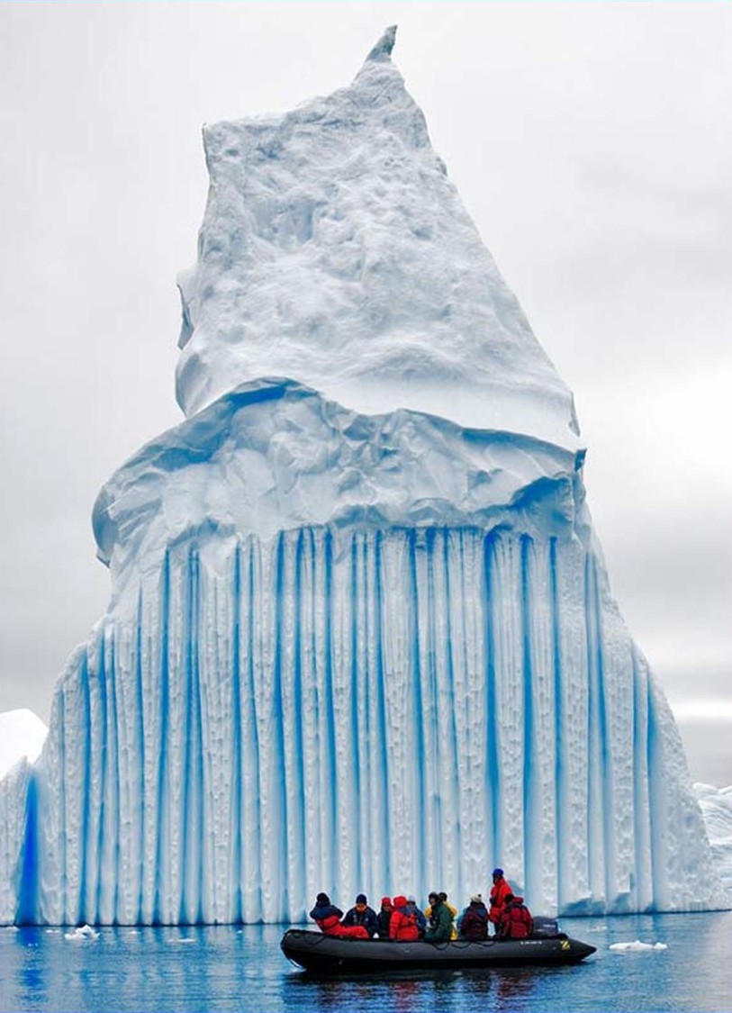 Striped Antarctic iceberg