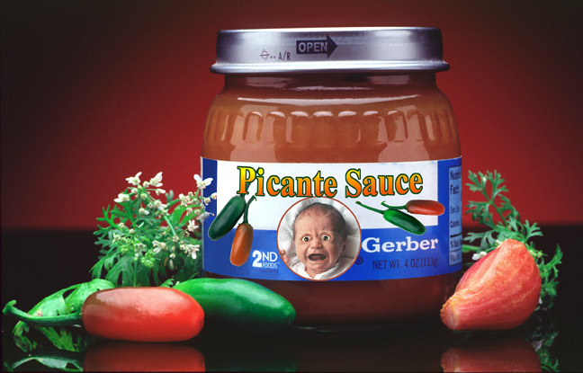 memes - gerber picante sauce - ..Ar Open Picante Sauce 2ND Gerber Net Wt. 4 Oz 113