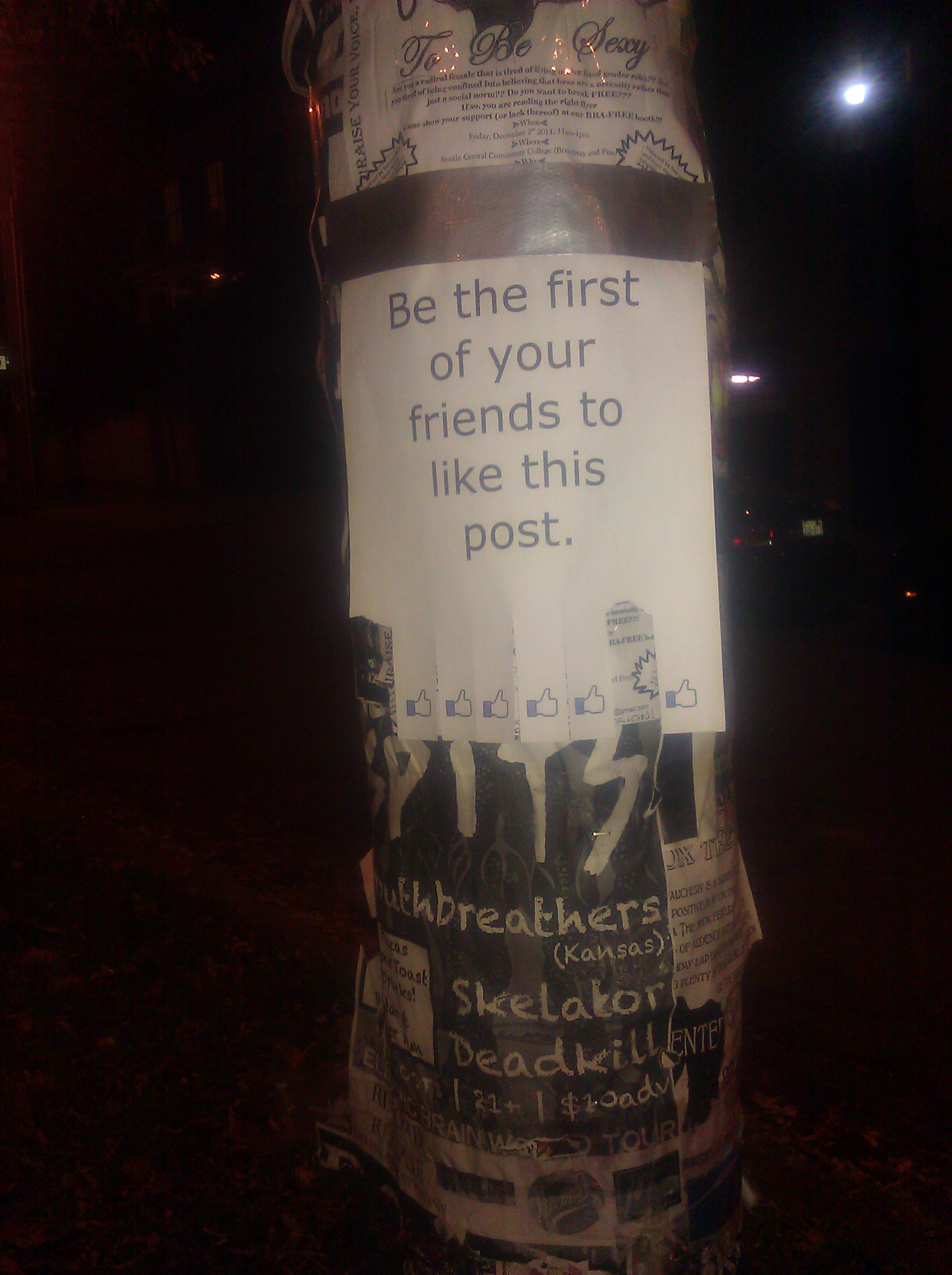 Found this on a telephone post in seattle