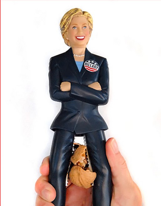 A handy Hillary Clinton Nut Cracker.