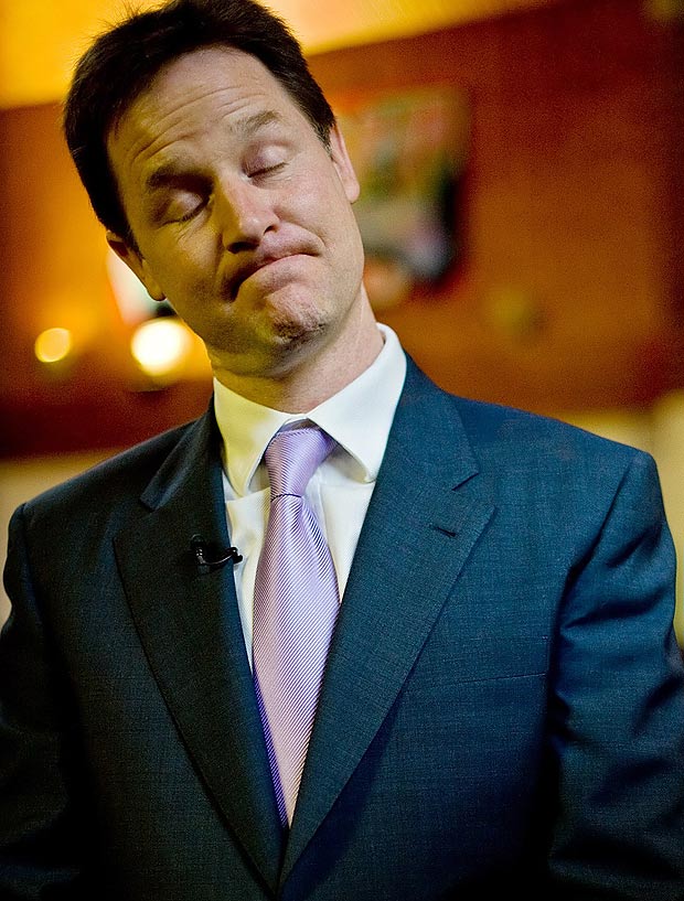 Nick Clegg always say's he's "Sorry" and then walks away without explaining why or what he's going to do about the mess.