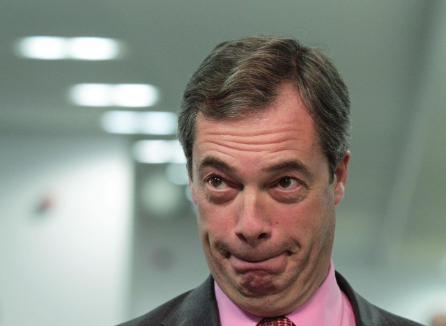 Upon ejaculating Nigel Farage's face slowly sinks down into his chest cavity where he hibernates for up to 4 days.