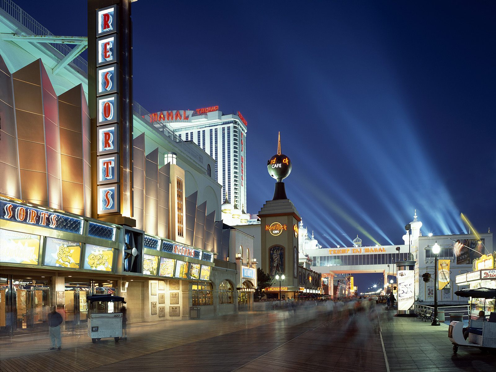 Boardwalk Casinos at Dusk, Atlantic City, New Jersey
