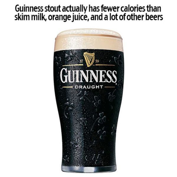 guinness beer - Guinness stout actually has fewer calories than skim milk, orange juice, and a lot of other beers Guinness Draught