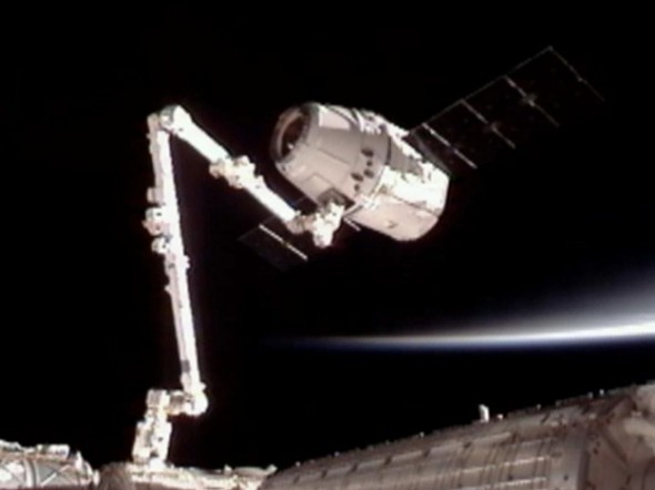 First Unmanned Commercial Space Flight Docks with the ISS