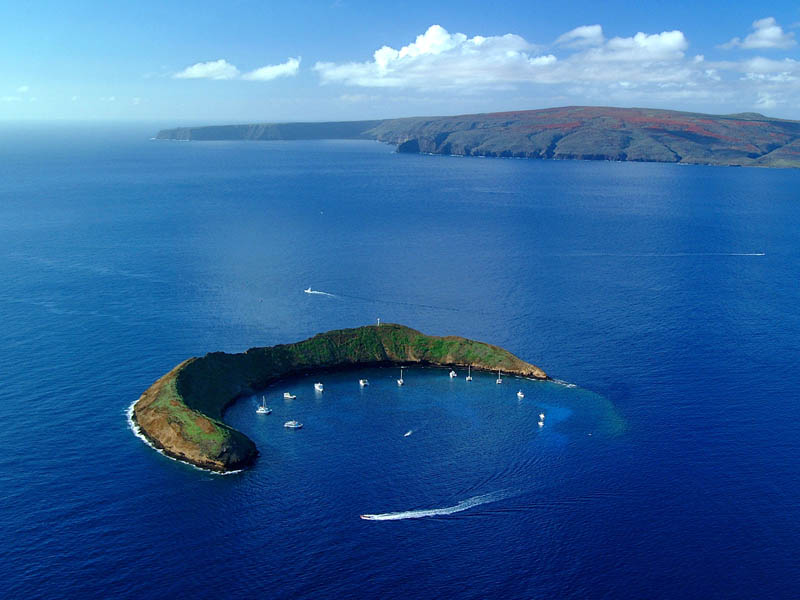 Molokini Crescent Shaped Crater Maui Hawaii