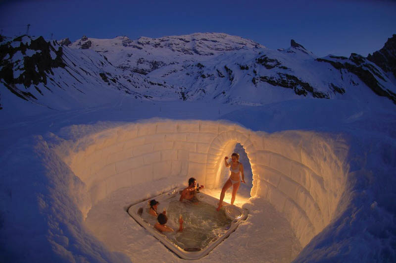 Outdoor Hot-tub in the Matterhorn Mountains