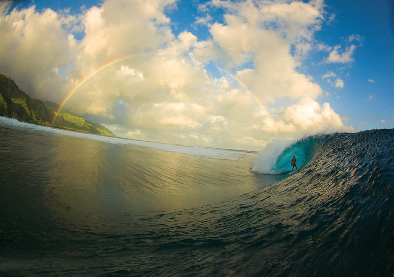 Rainbow surf shot