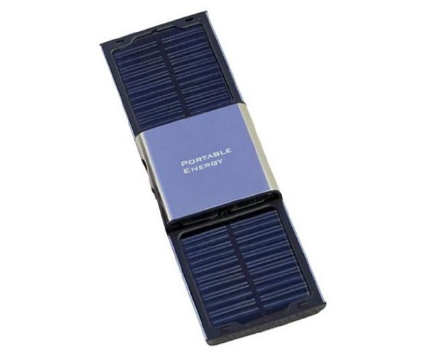 Metallic Solar Recharger, Back-up Power Boost, for Cell Phones-Use this stylish aluminum Sunplug solar charger to prevent inconvenient power failures when you need to make an urgent call.