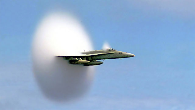 A super sonic jet once broke the sound barrier over a field of turkeys. The sonic boom gave the turkey's a heart attack killing all of them