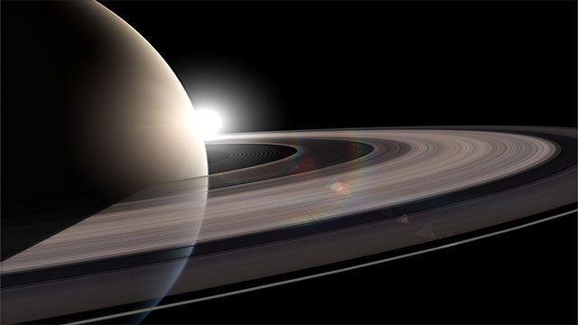 Saturn's rings are only between 30 and 300 feet thick