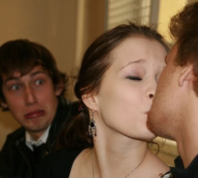 Photobombing Kissing Couples...