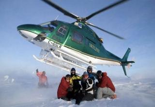 Heli Skiing in Alaska-Well, at least youre not being chased by large, enraged animals with extremely sharp horns