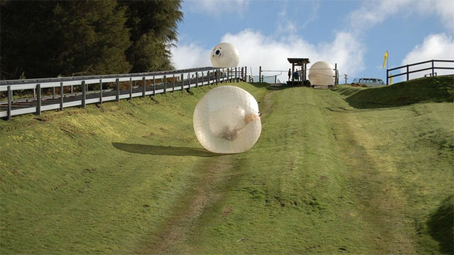 Zorbing - All the rage in some hilly parts