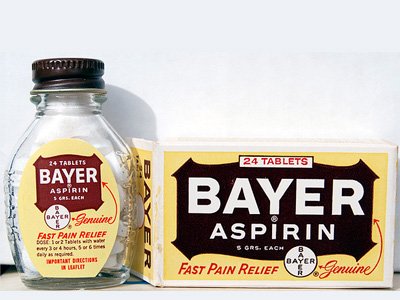 Aspirin Trademark previously owned by: Bayer-What happened: According to Inventors.About.com: "After Germany lost World War I, Bayer was forced to give it up as part of the Treaty of Versailles in 1919."