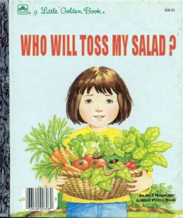 toss my salad book - . a Little Golden Book. 30855 Who Will Toss My Salad ? An Dul Magazine Golden Press Book