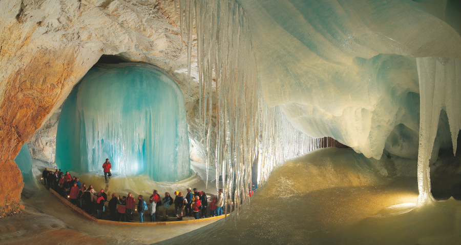 ice caves in Werfen, Austria