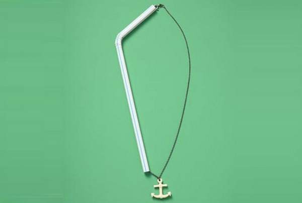 Put your necklace through a straw to keep the chain from tangling