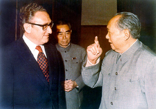 mao-kissinger In 1973, Mao Zedong told Henry Kissinger that China had an excess of females and offered the U.S. 10 million Chinese women