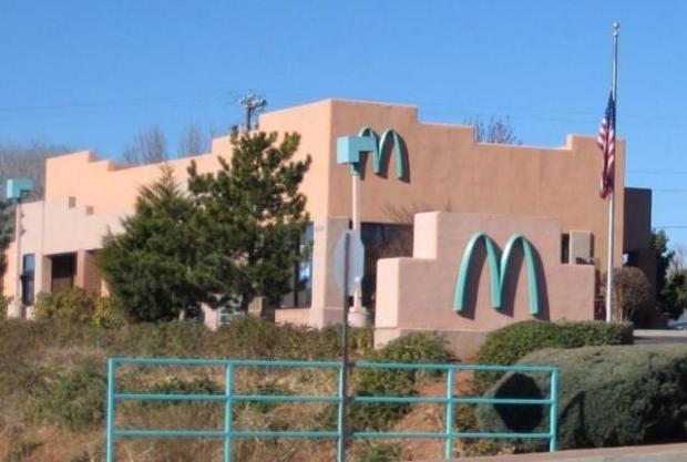 Only one McDonalds in the world has turquoise arches. Sedona, AZ thought yellow clashed with the natural red rock