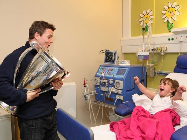 . When Irish rugby player Brian ODriscoll shared his Heineken Cup victory with one of his biggest fans