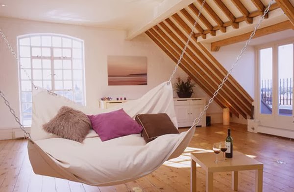 4. A hammock for a bed literally
