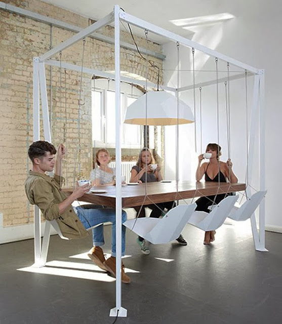 19. A swing set table for the coolest dinner parties ever