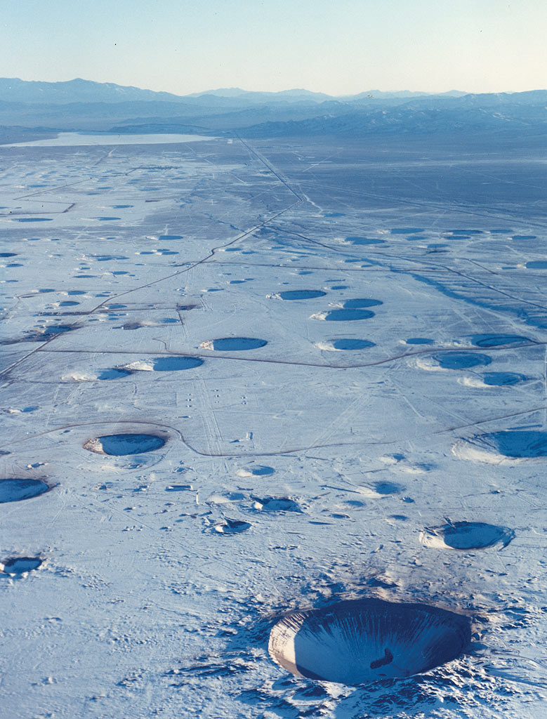 This is how the nuclear test site in Nevada looks today.