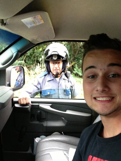 pulled over,a thing?