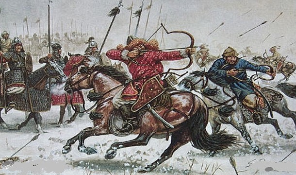 The Mongols would light the fat of their enemies on fire and proceed to shoot it at their other enemies