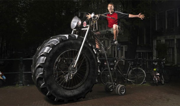 Built by Wouter van den Bosch of the Netherlands this bike weighs 750 kg.