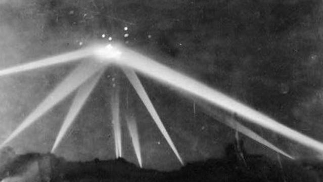 Los Angeles, California February 25, 1942, just a few months following the Pearl Harbor Attack, this image of several unidentified flying objects brought hysteria to the people of Los Angeles. All residents were asked to turn their lights off as the local authorities started to fire at the UFOs. This is one of the most popular UFO photos ever taken in history.