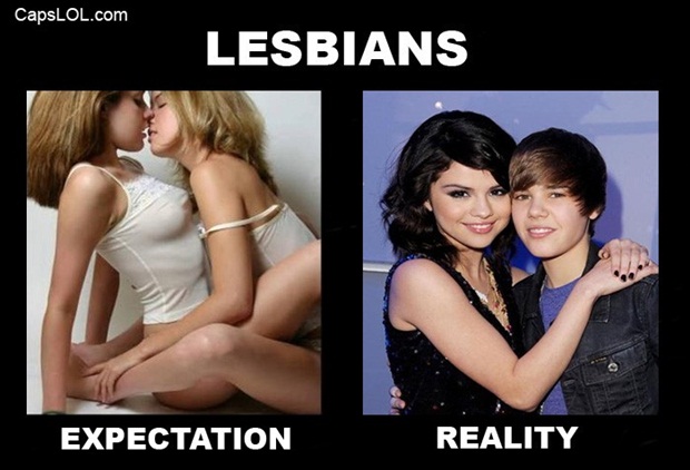 lesbians reality meme - CapsLOL.com Lesbians Expectation Reality
