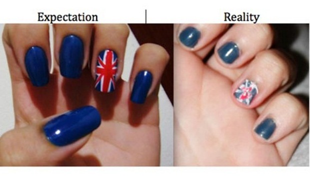 expectation vs reality acrylic nails - Expectation Reality