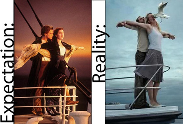 gap between expectations and reality - Expectation Reality