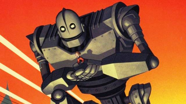The Iron Giant is a robot that fell from orbit crashed in the coasts of Rockwell, Maine, was found by a young boy named Hogarth and is the main character in the 1999 movie The Iron Giant.