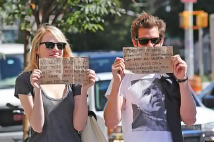 Andrew Garfield and Emma Stone  Cardboard Cards