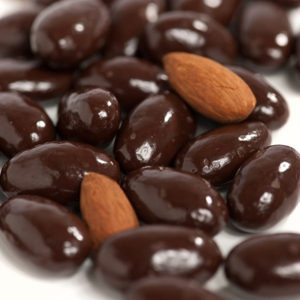 About 40 percent of almonds and 20 percent of peanuts produced in the world are made for chocolate products.