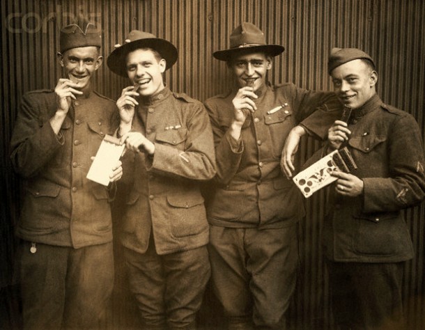 Chocolate was included in WWII soldier rations. According to army specification, it was designed to taste just a little better than a boiled potato so soldiers would not eat it too quickly.