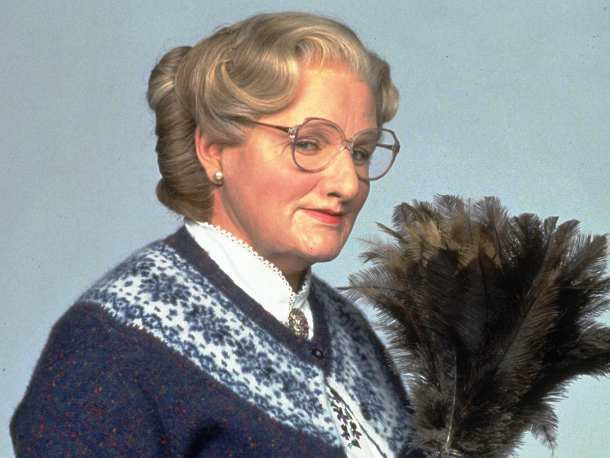 Robin Williams' make up in the 1993 comedy Mrs. Doubtfire took make up artists 5 hours each to achieve the transformation