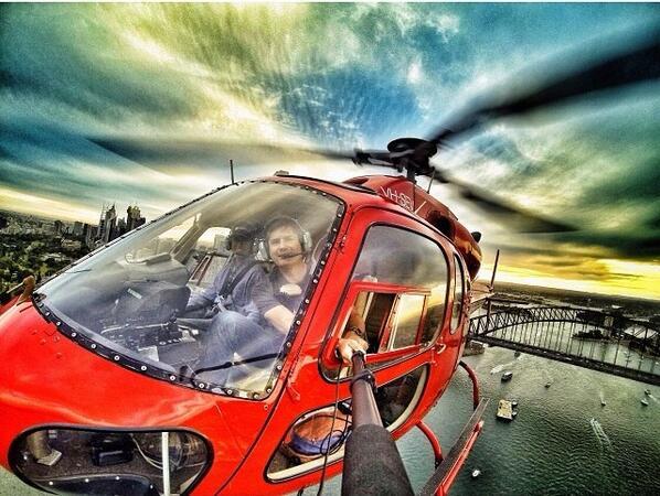 helicopter selfies