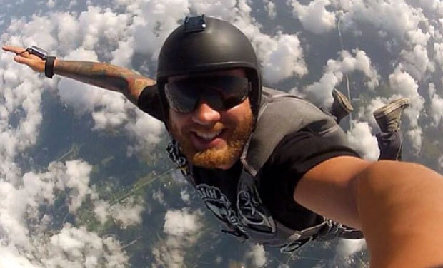 skydiving selfie