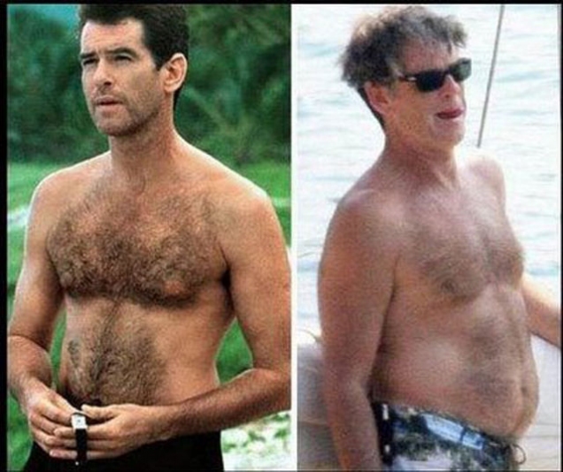 pierce brosnan then and now