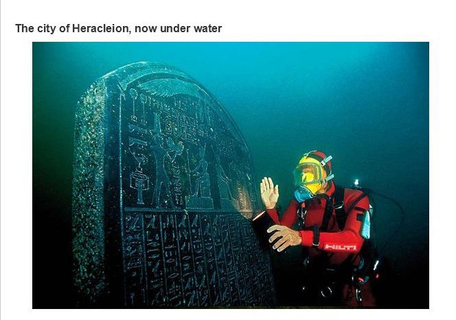 Fascinating photos - city of heracleion - The city of Heracleion, now under water G?