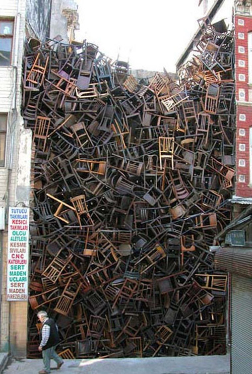 chair pile
