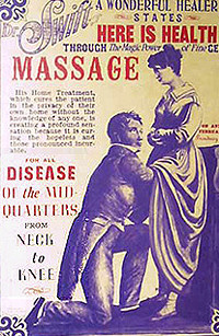 The prescription for female hysteria was usually a good spot of doctor administered vaginal massage until the woman achieved "hysterical paroxysm."Yes that's right, the cure for female hysteria was a doctor's hand down your bloomers until you weren't only thinking of England but screaming its name. Is it any wonder the list of symptoms for female hysteria was so long, literally any ailment could fit the diagnosis?
