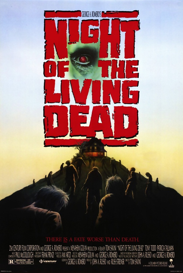 Vintage movie poster from 'Night of the Living Dead' cult classic.