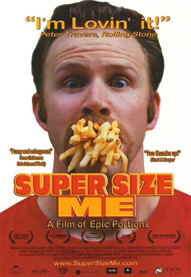 Super Size Me movie poster.