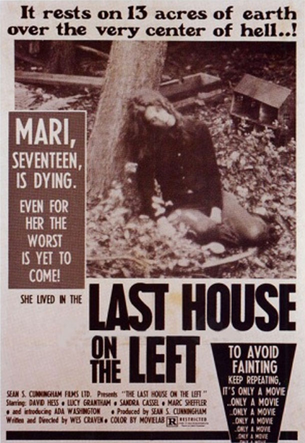 Movie poster for The Last House On The Left.